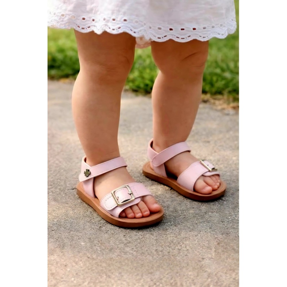 Lucky Brand Gan Toddler‎ Girls Blush Pink Buckle Sandals Size 5